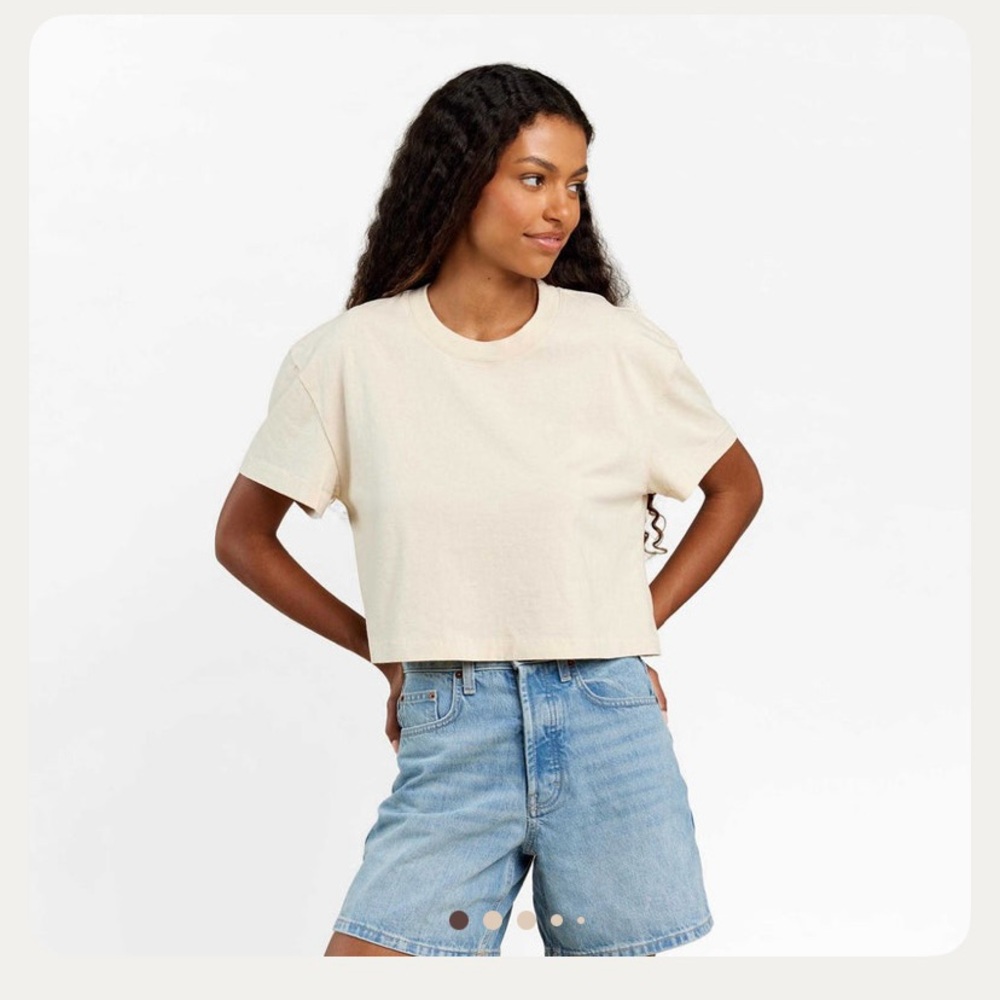 Nuuds Cropped Tee - Bone